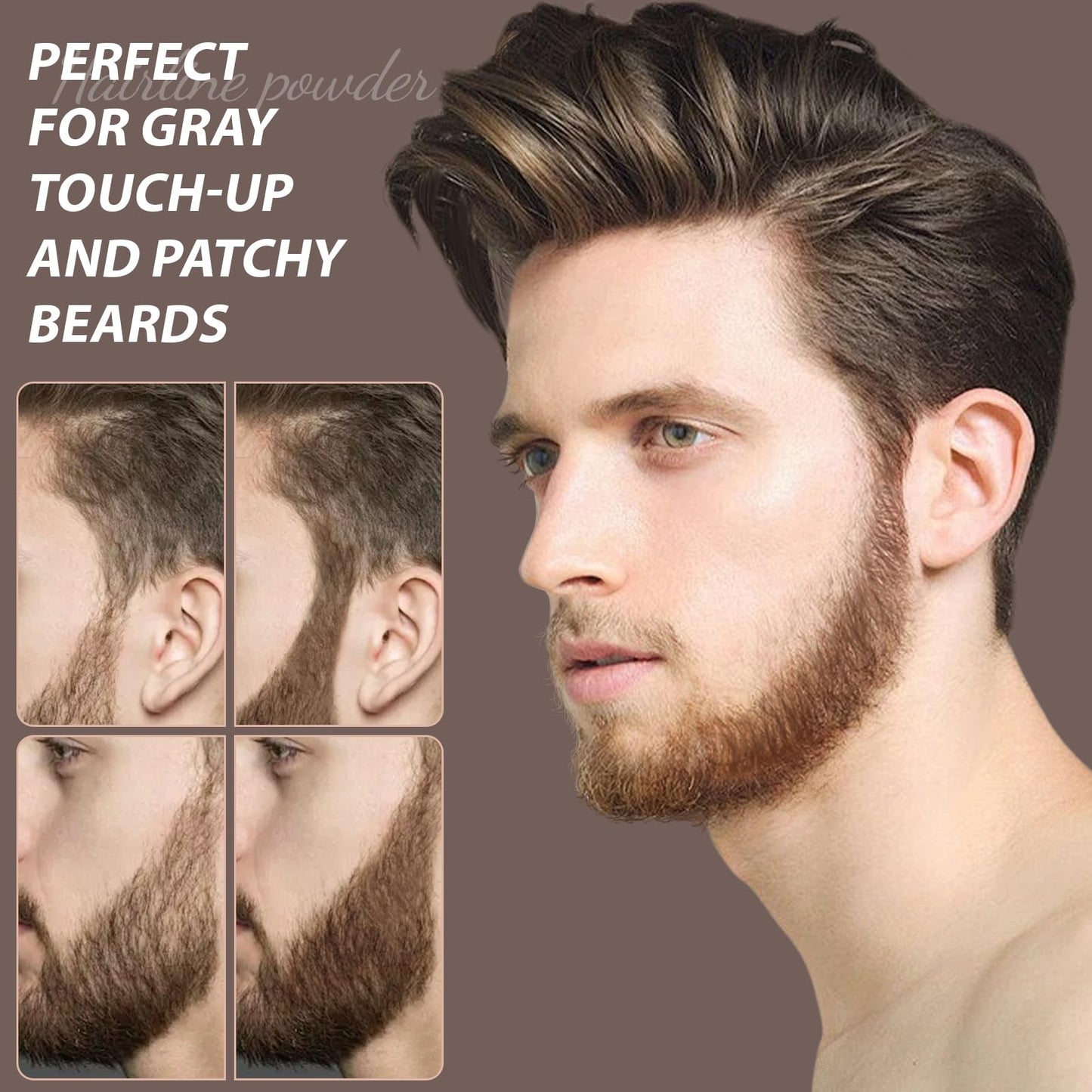 2 Pack Hairline Powder for Women and Men, Used to Root Touch Up Hair Color, Thinning and Gray Hair Coverage and Bald Spots Coverage, Medium Brown