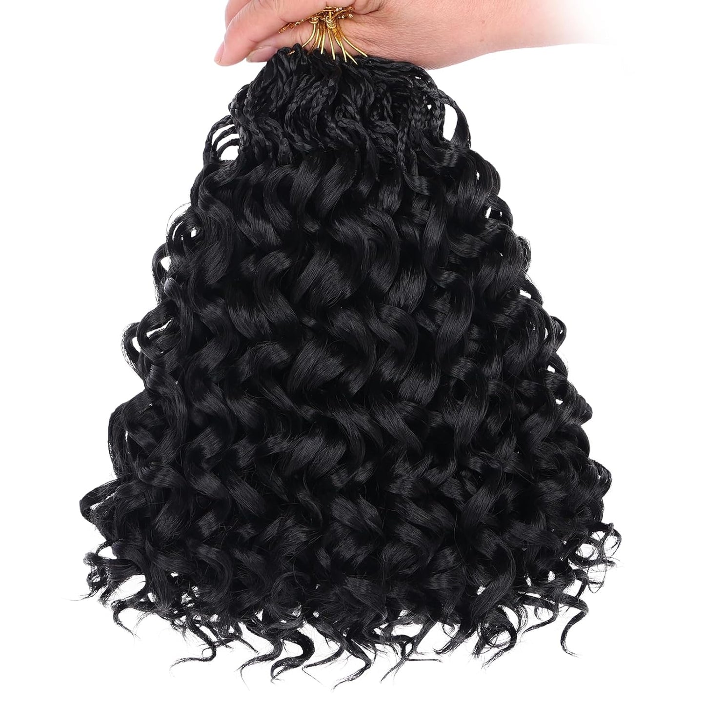 10 Inch Ombre Honey Blonde Gogo Curl Crochet Hair - 8 Packs Ocean Wave Short Curly Braids for Women & Kids