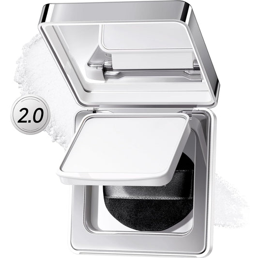 CARSLAN 2.0 Waterproof Translucent Setting Powder - Long-Lasting Oil Control Compact Makeup for Oily Skin, 0.28oz