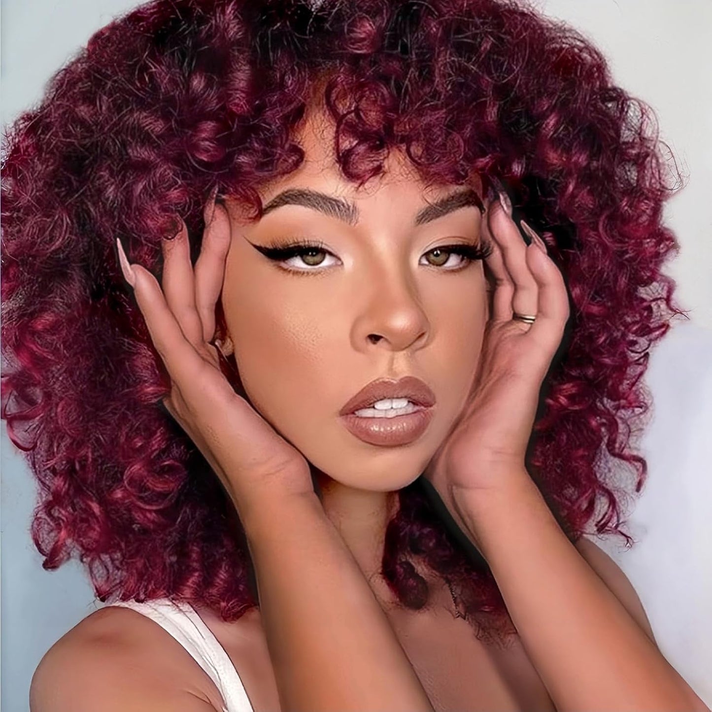 GoGo Curl Crochet Hair 10 Inch - 8 Packs Ombre Brown Water Wave Extensions for Black Women