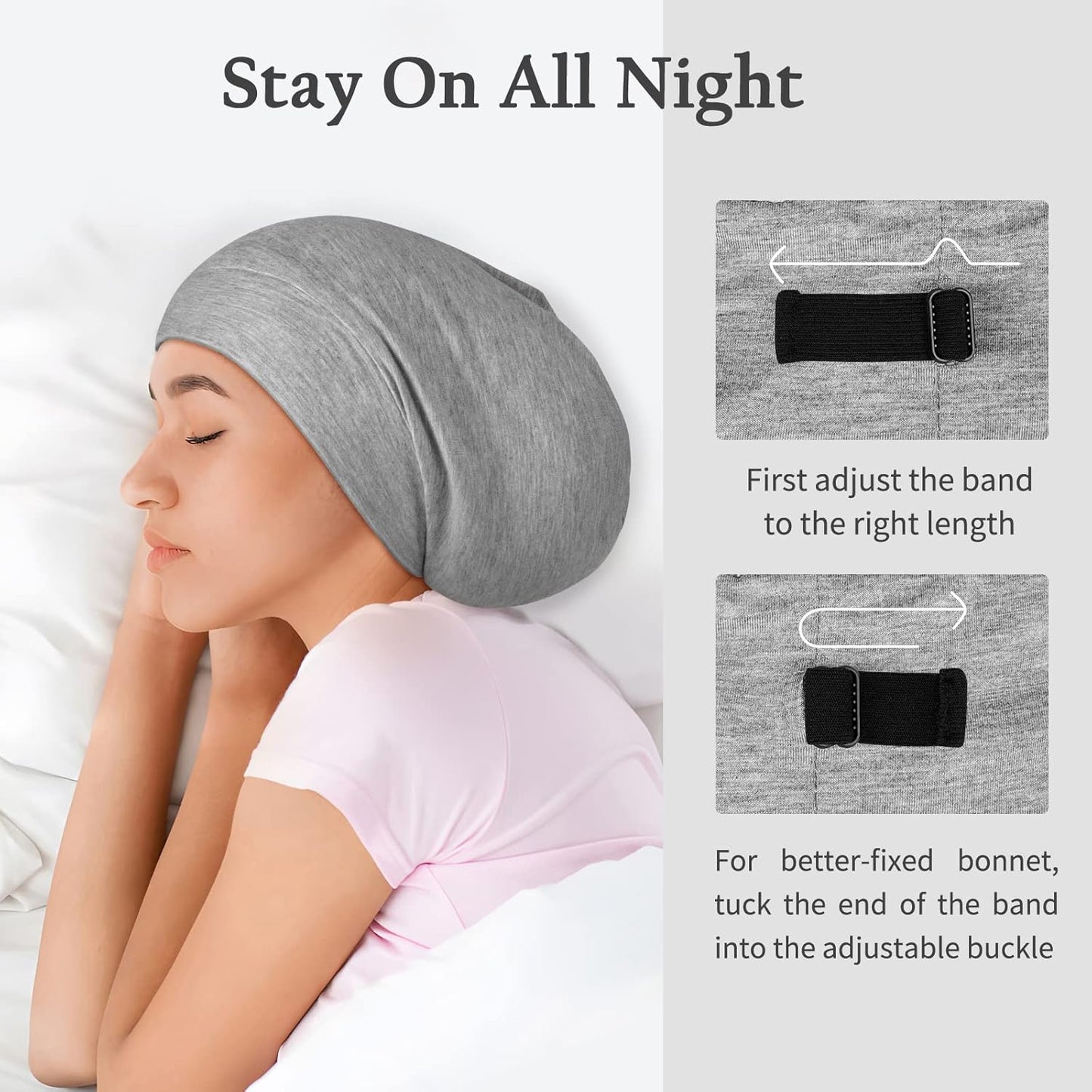 100% Silk Dreadlock Cap & Bonnet for Sleeping - Extra Large Hair Cover for Men & Women
