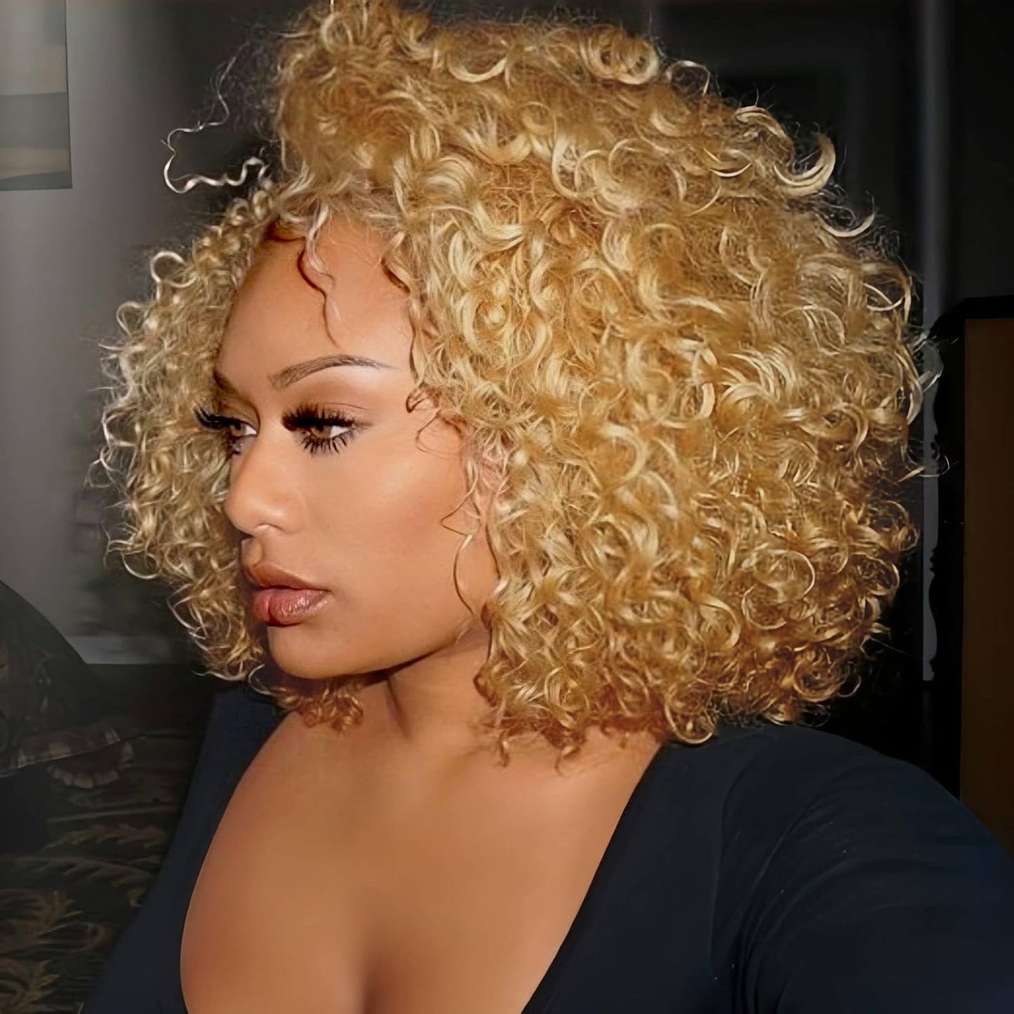 GoGo Curl Crochet Hair 10 Inch - 8 Packs Ombre Brown Water Wave Extensions for Black Women