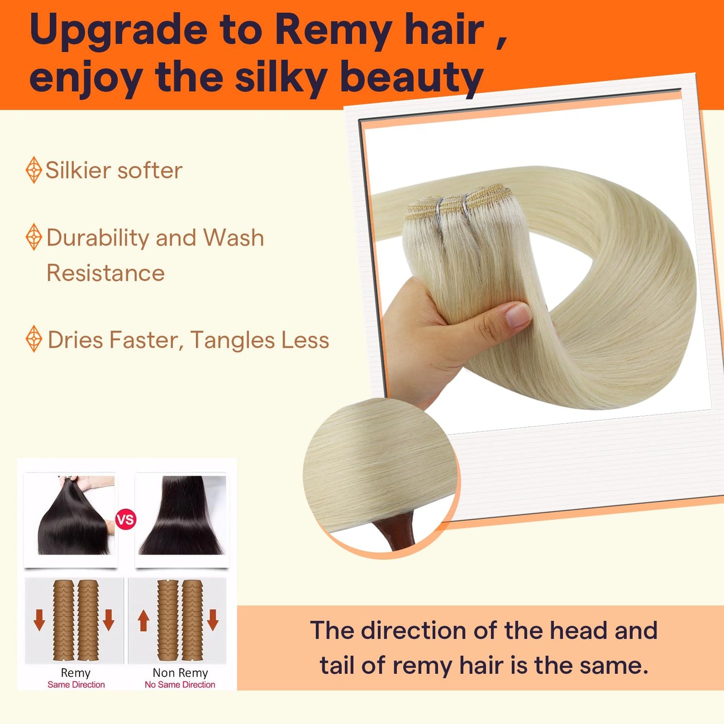Full Shine Hair Extensions 24 Inch Weft Hair Extensions Human Hair Color Platinum Blonde Extensions Sew In Extensions Real Human Hair Remy Human Hair Weft Extensions 105G