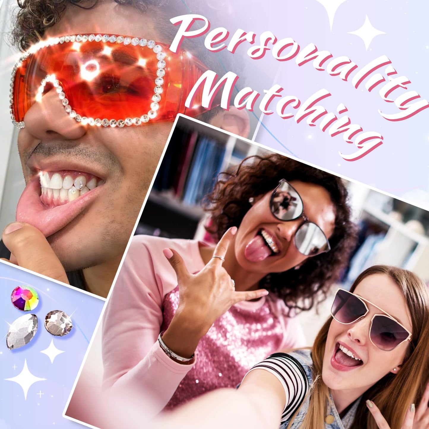 Tpyag Tooth Gem Kit - Professional DIY Dental Jewelry Starter Kit with Sparkling Crystals, Self-Application Fashion Teeth Gems for Women & Men