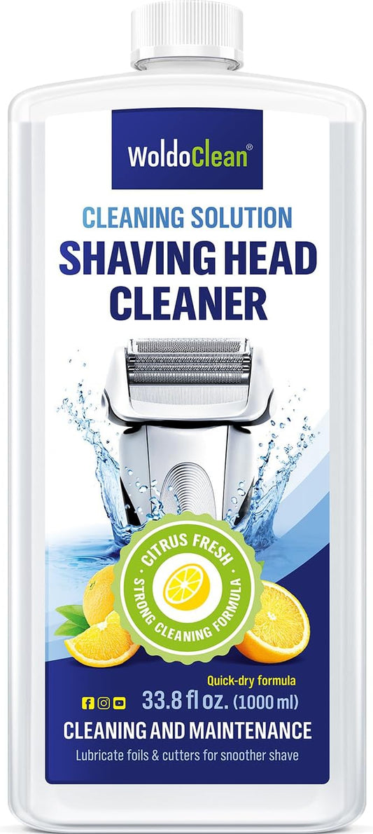 Braun Shaver Cleaner Solution - 33.8 oz Lemon Scent, Compatible with CCR/SmartCare, 5-6 Uses