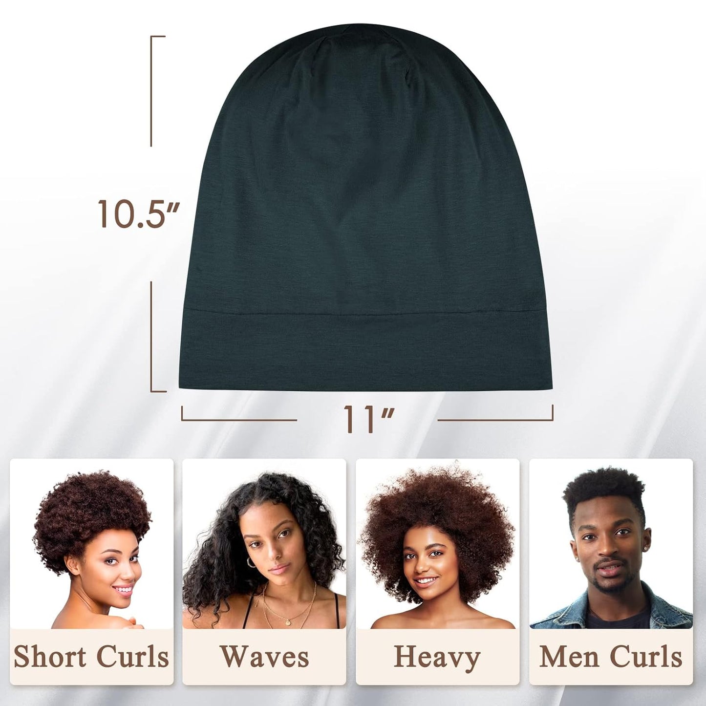 100% Silk Dreadlock Cap & Bonnet for Sleeping - Extra Large Hair Cover for Men & Women