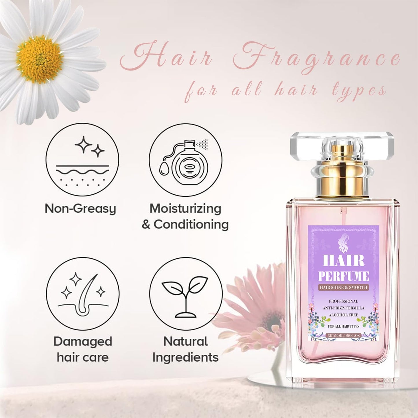 Onilyua Hair Perfume for Women, Long-Lasting Pheromone Floral Hair Perfume Spray for Hair & Body, Honey Infused Chamomile Nourish & Hydrate Hair Portable Perfume Mist Gift 1.69 fl.oz