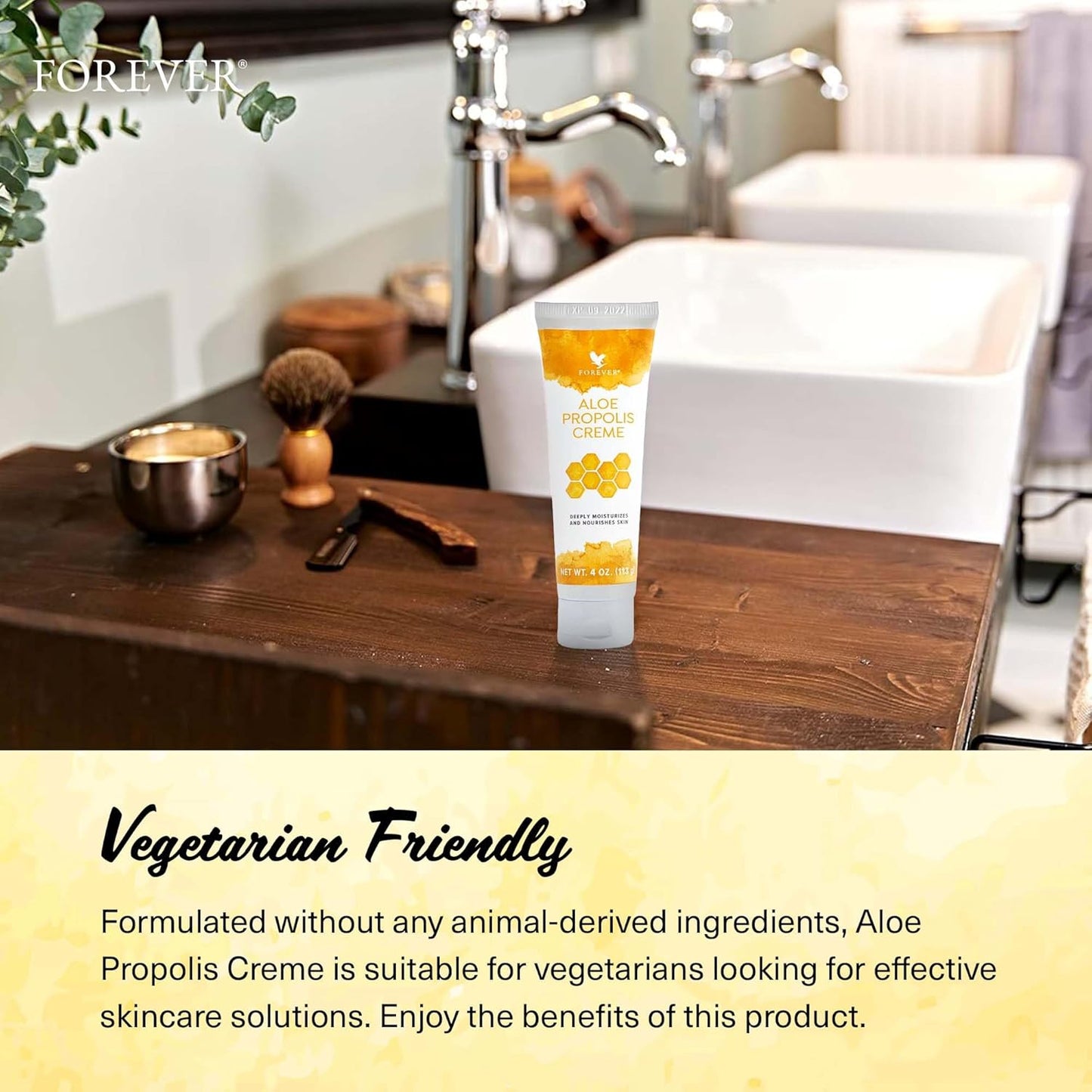 Aloe Propolis Cream - Moisturizing Skin Nourishment with Aloe Vera & Bee Propolis, 4 oz