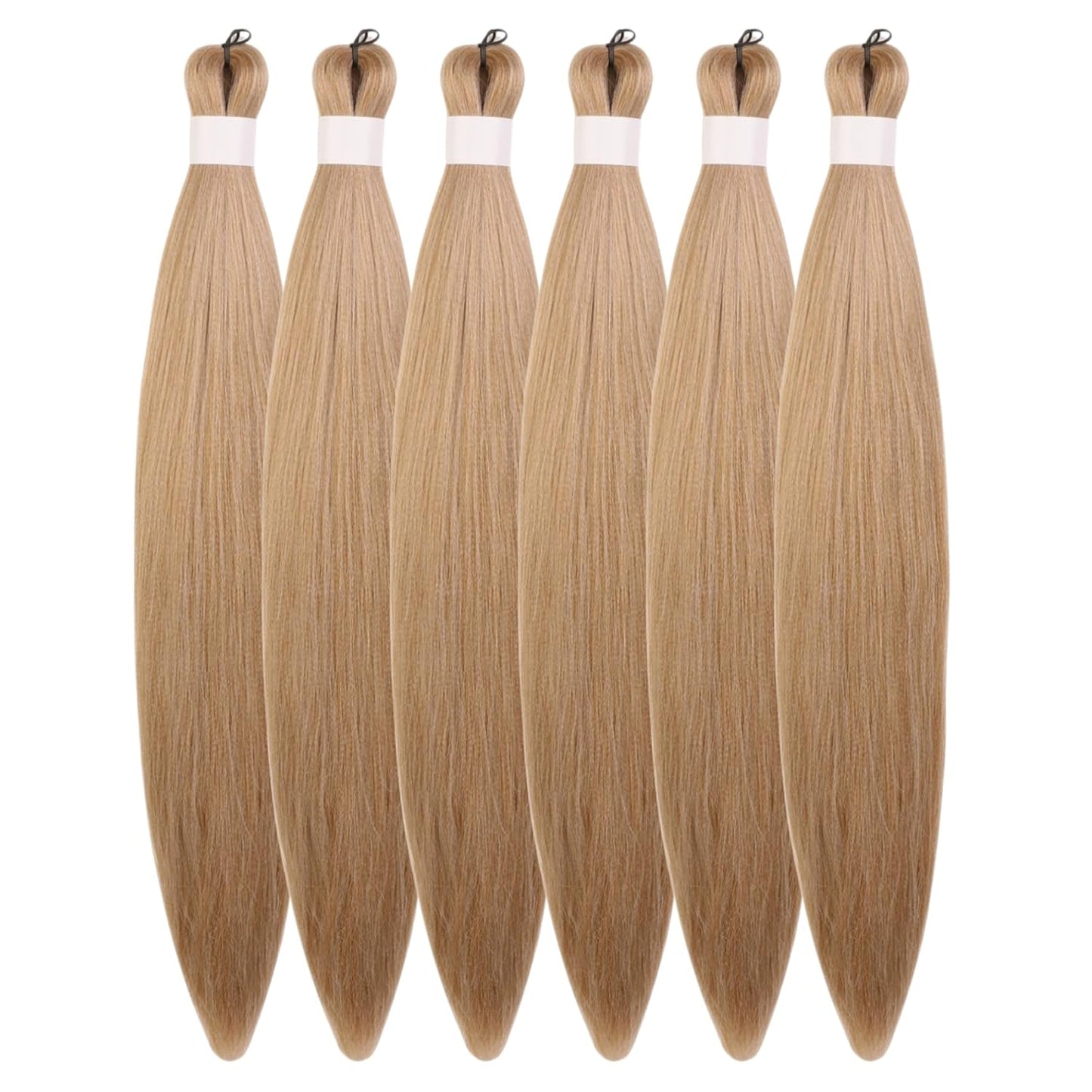 Ash Brown Pre-Stretched Knotless Braiding Hair Extensions - 6 Packs Synthetic Box Braids