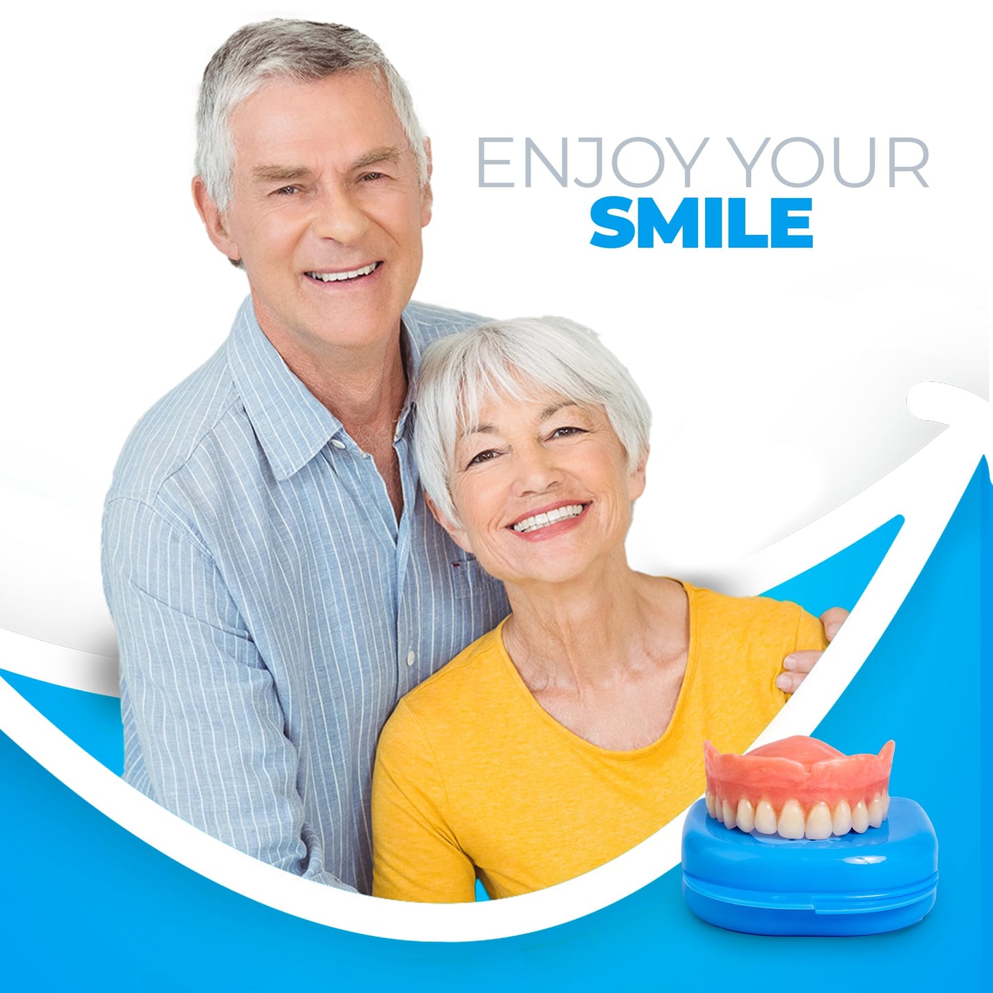 Jesse Dent - DIY Dentures, Customizable Kit with 12 Pieces, Simple to Use. Dentures Upper and Lower, Home Denture Solution for an Ideal Smile, Women and Men