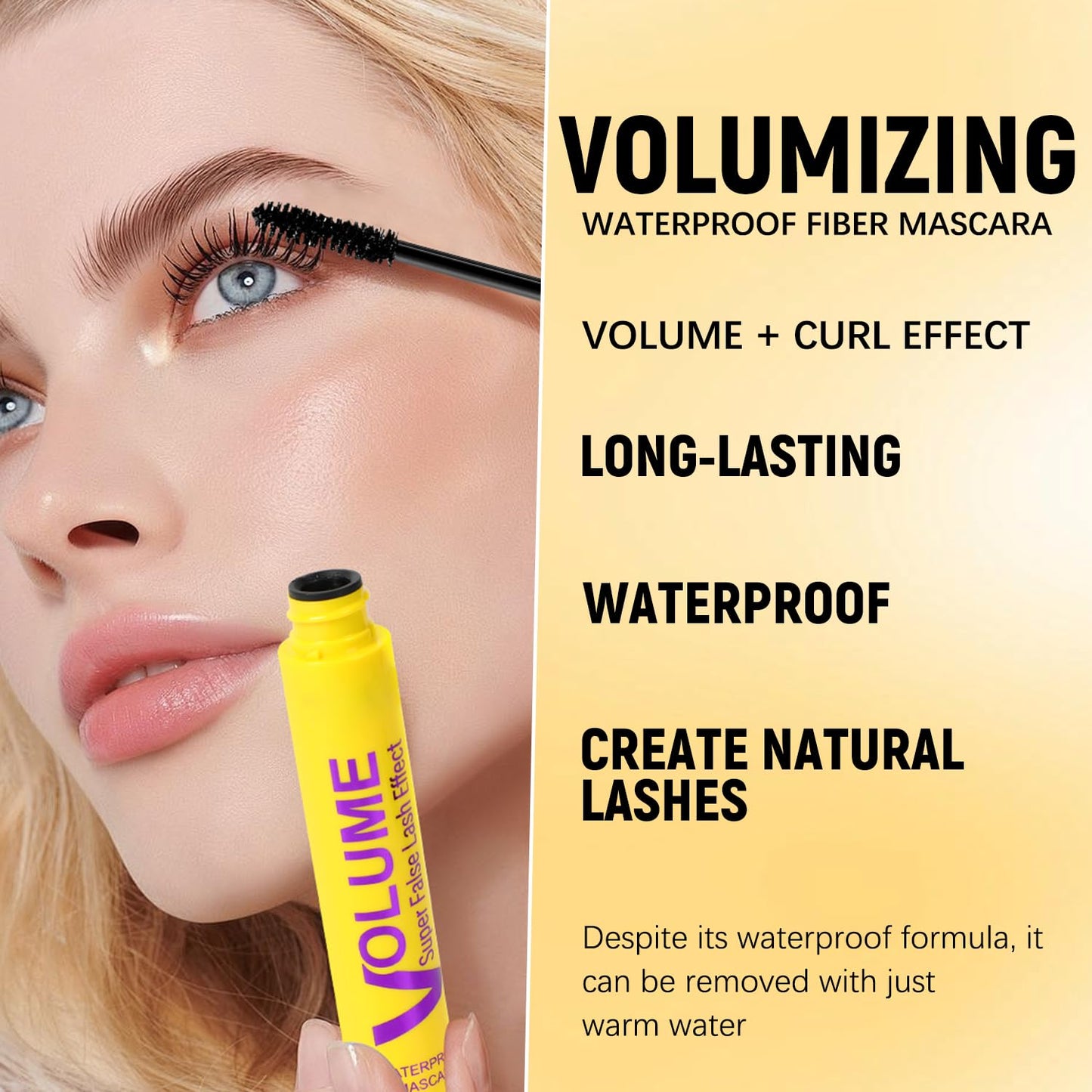 2 Pcs Bubble Mascara - Colossal Bubble Mascara, Waterproof, Smudge-Proof, Clump-Proof, Volumizing Defining, Create Natural Eyelashes