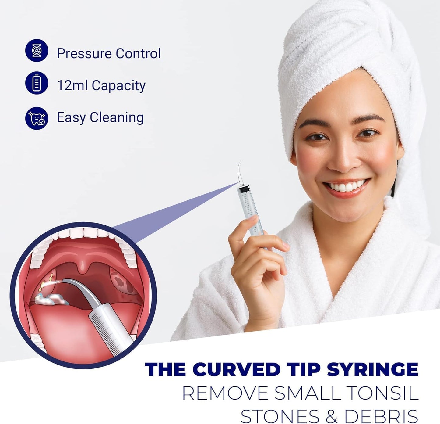 ORAVIX Tonsil Stone Remover - Tonsil Stone Removal Kit - Tonsillolith Remover Tool - Tonsil Cleaner - Fight Bad Breath - Tonsil Stone Removal Tool - Oral Irrigator - Tongue Scraper - 7 Pieces