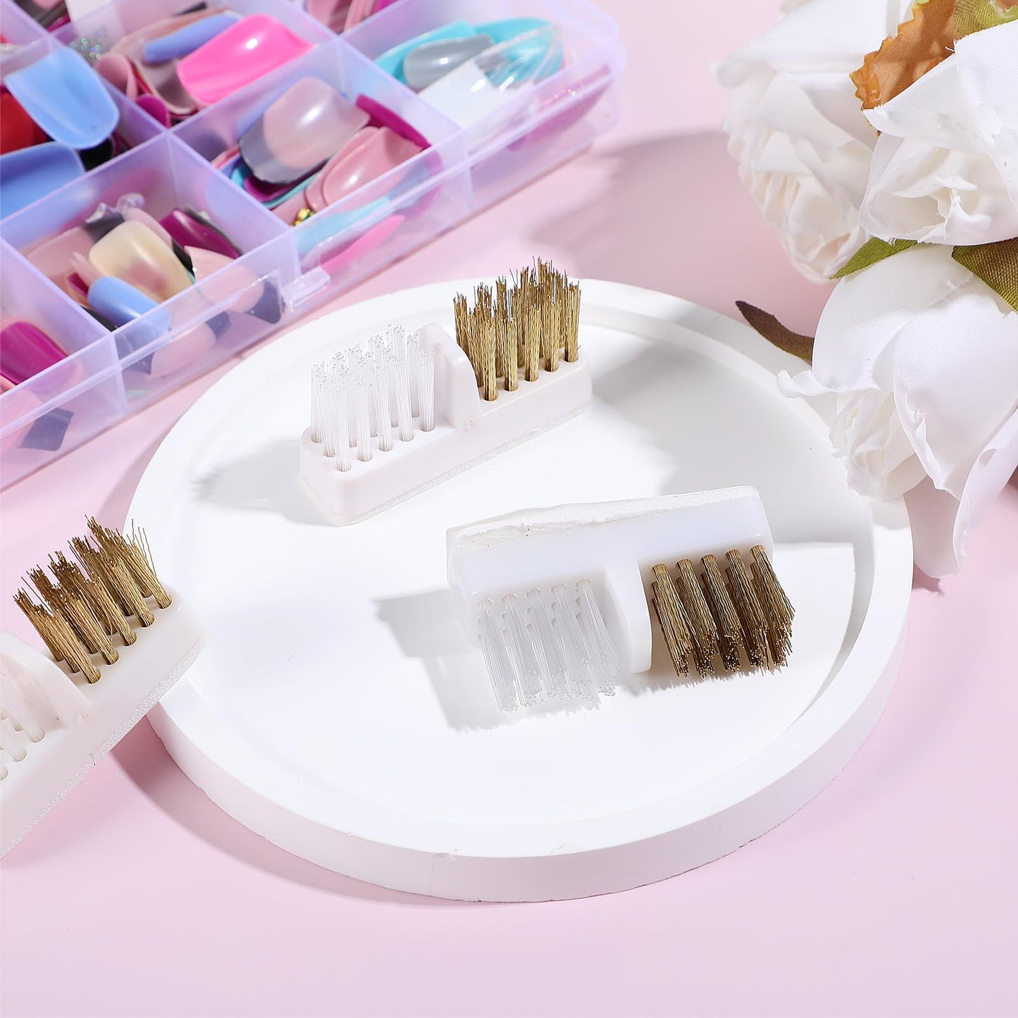 8pcs Nail Drill Bit Wire Cleaner Brush Art Nail Bit Cleaning Brush Drill Bit for Nail Salon, Acrylic Nail Brushes Tool Nail Tech Essentials Equipment Gel Nail Accessories