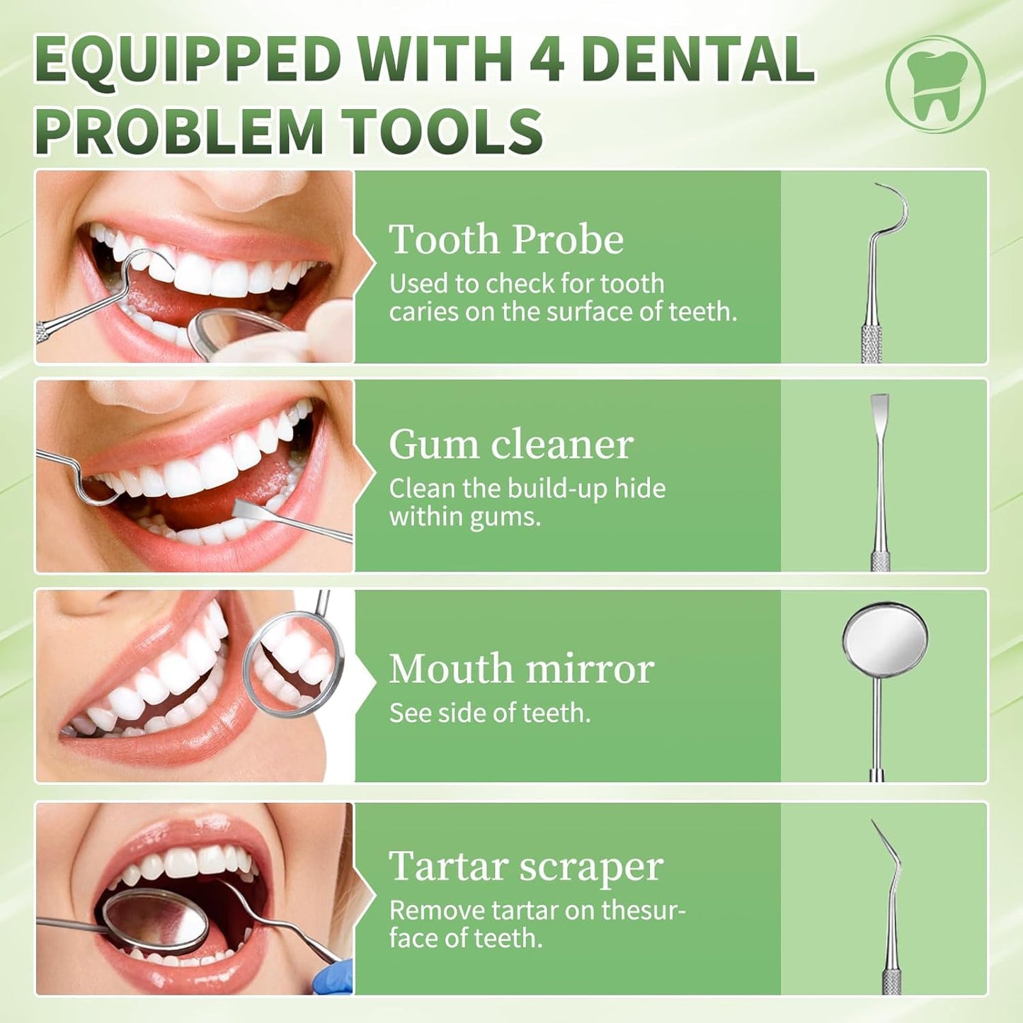 Tooth Repair Kit, Moldable Tooth Filling Repair Kit, Fake Teeth DIY at Home, Fixing Missing & Broken Tooth Replacements, with 4 Dental Tools-V04