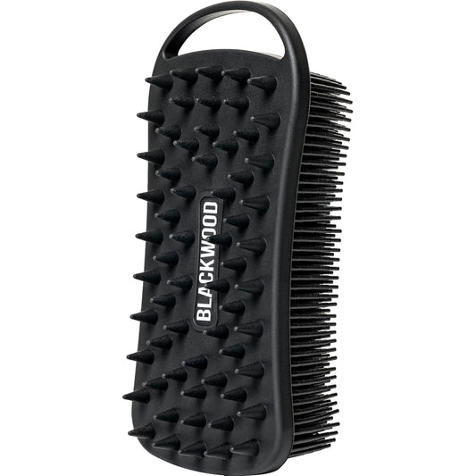 Blackwood for Men Dual-Sided Beard & Body Scrubber - Handheld Silicone Shower Tool for Deep Cleaning & Exfoliation