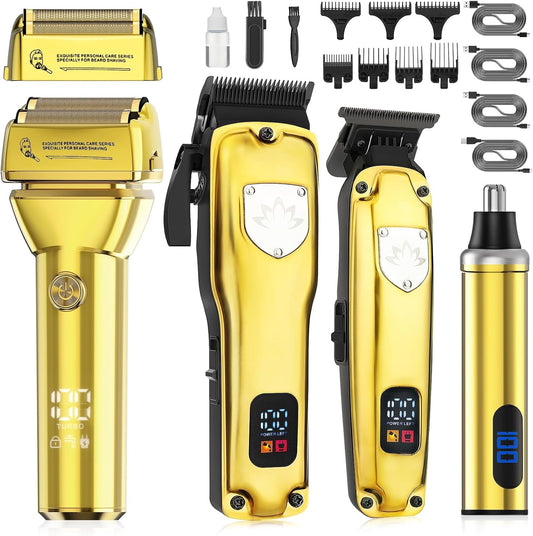 Powerful Foil Bald Shaver for Men - Cordless Electric Razor & Beard Trimmer with LED Display