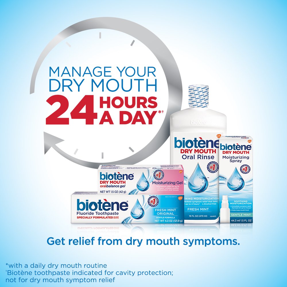 Biotene OralBalance Moisturizing Gel, Alcohol Free Gel and Dry Mouth Gel, Flavor Free - 1.5 oz