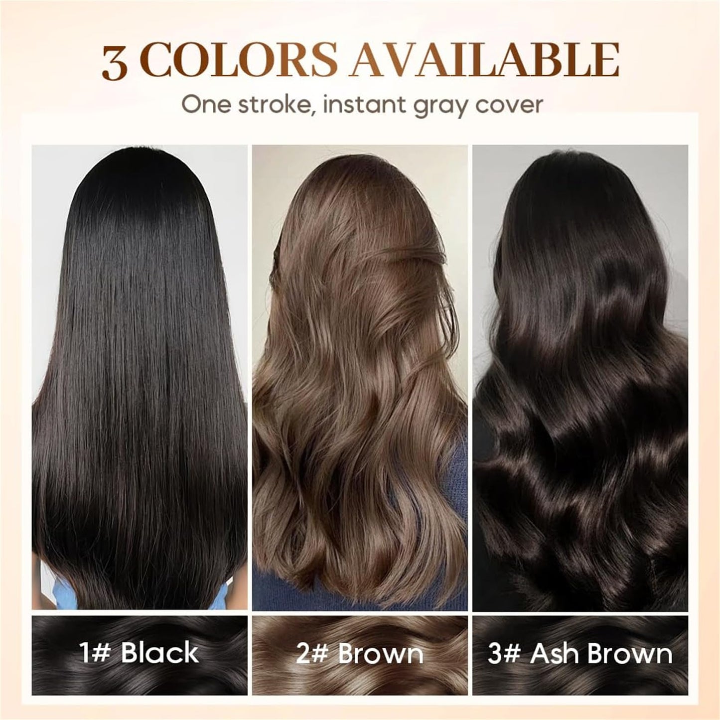 Bosuya Hair Dye Comb 20ml Waterproof, Bosuya Hair Dye Comb, Bosuya Hair Dyes Stick, Instant Comb Hair Dyes For Men & Women, Waterproof And Sweat-Proof (Coffee)