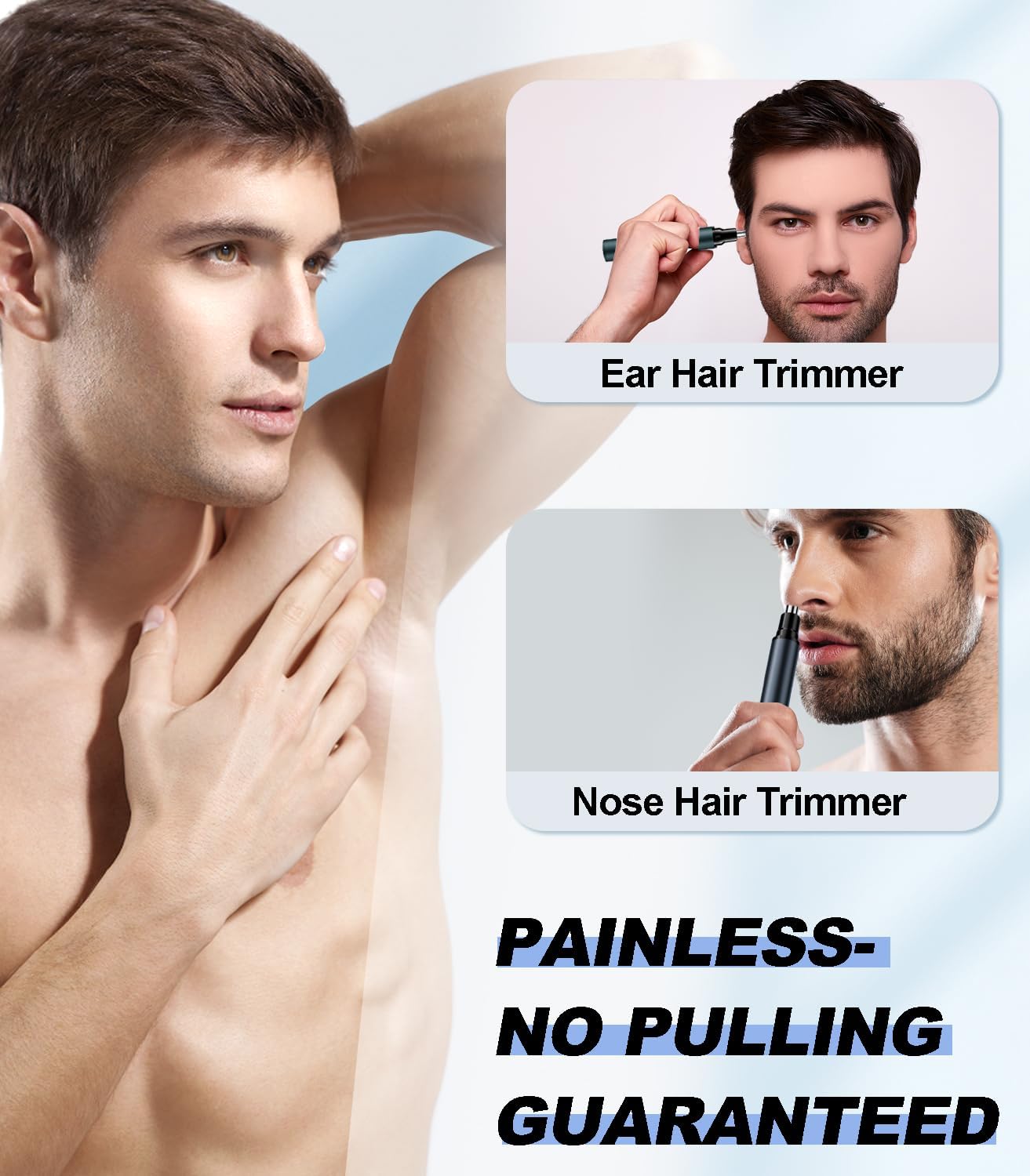 Professional USB Rechargeable Nose Hair Trimmer for Men - Painless, Waterproof, 14,000 RPM