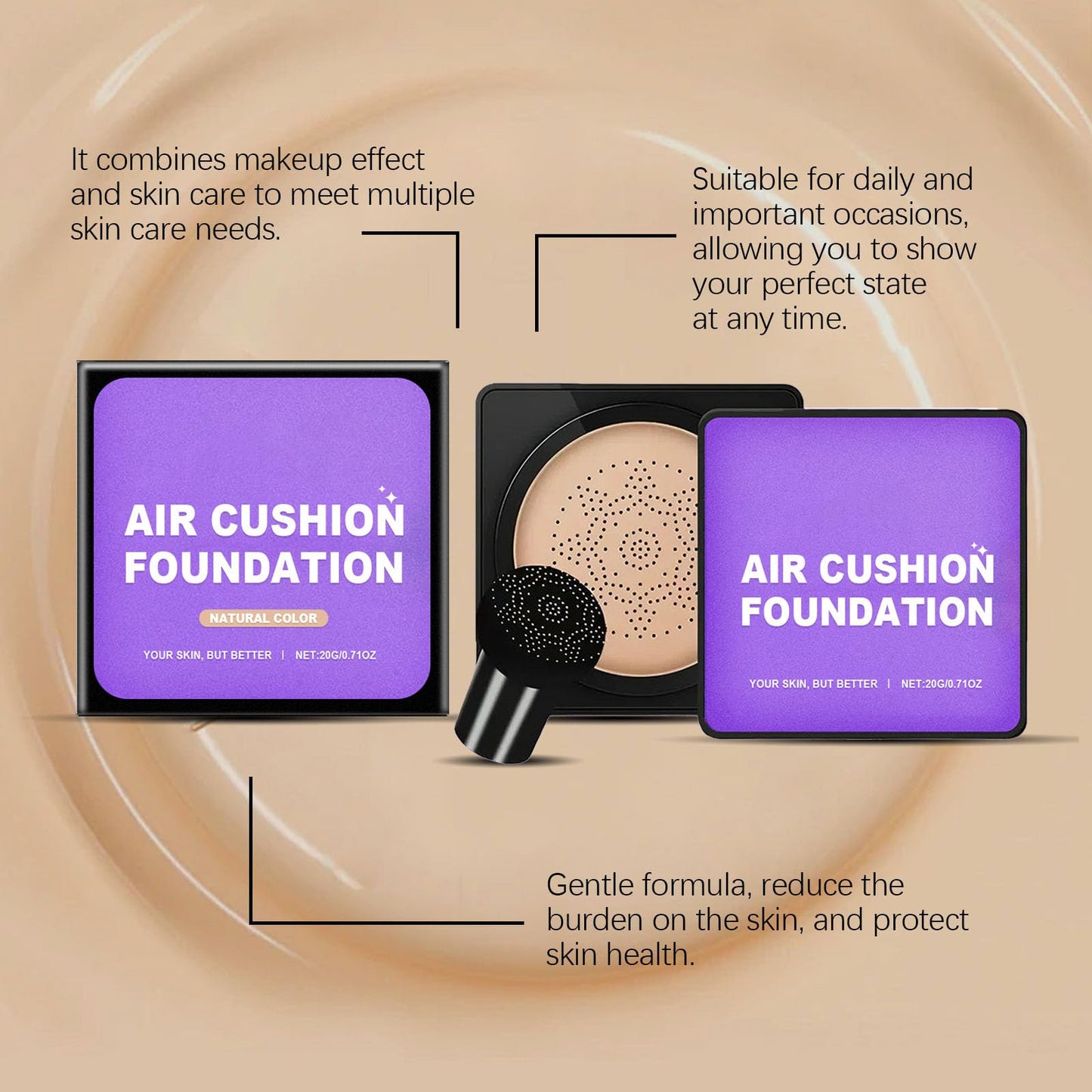 Serentia Elixir Cream Flawless Radiant Skin Instantly, Oberse Serentia Elixir BB Cream Korean, Waterproof Oil Control Moisturizing Concealer (Natural, 1)