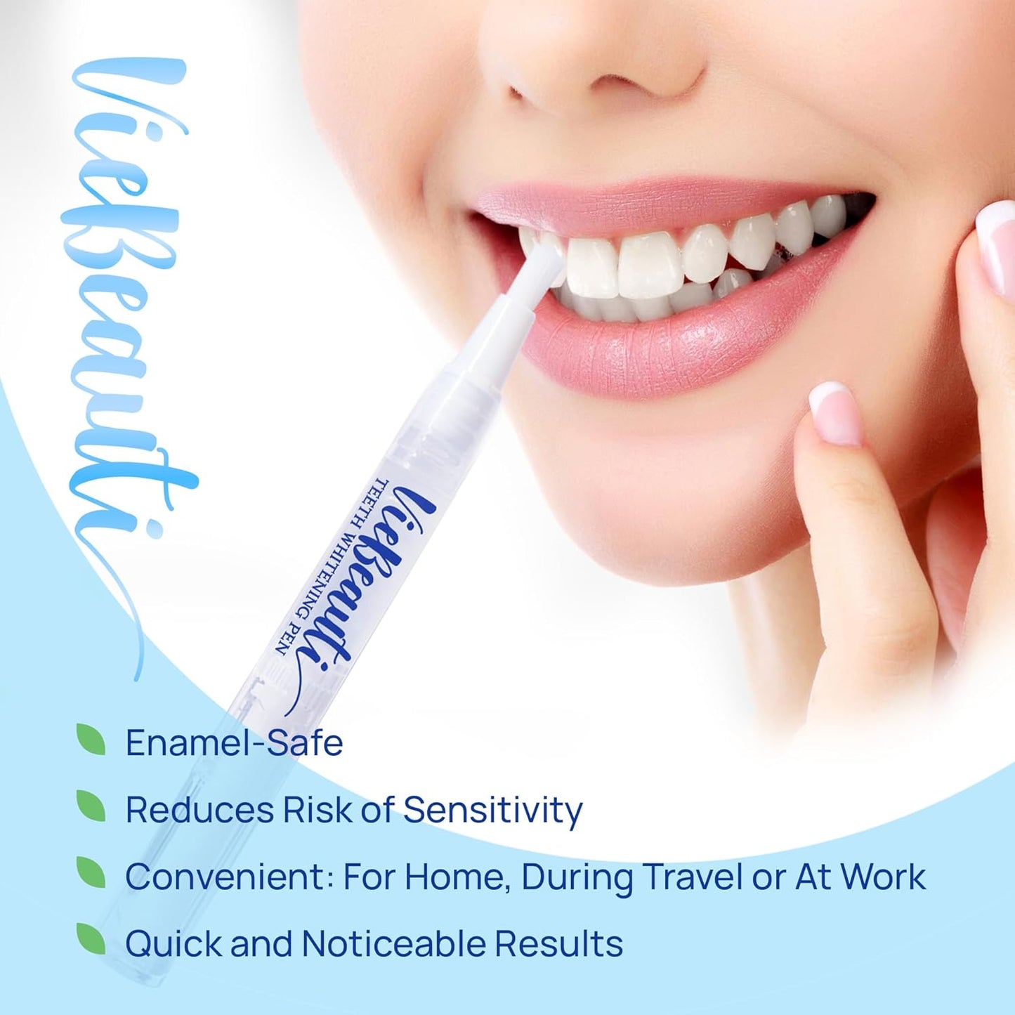 Teeth Whitening Pen Gel - No Sensitivity, Remineralizing Formula with Carbamide Peroxide