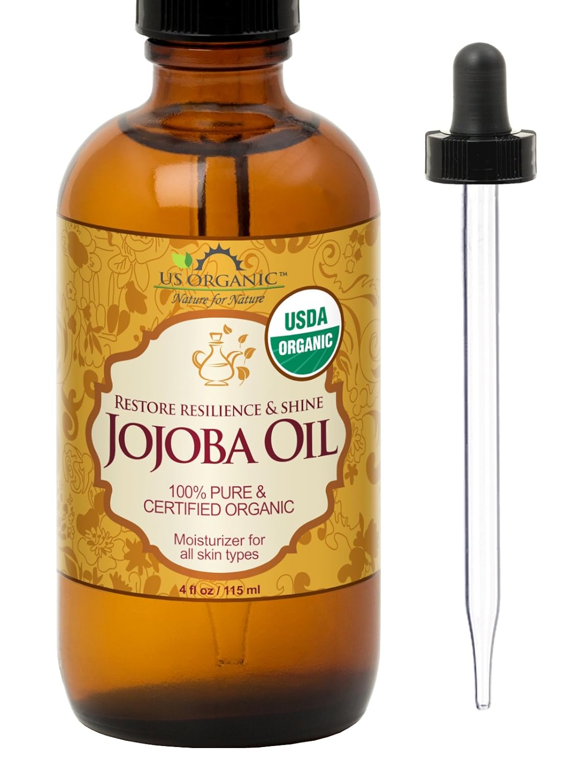 USDA Organic Sea Buckthorn Oil - 100% Pure Virgin, Anti-Aging Face & Hair Treatment, 1 oz
