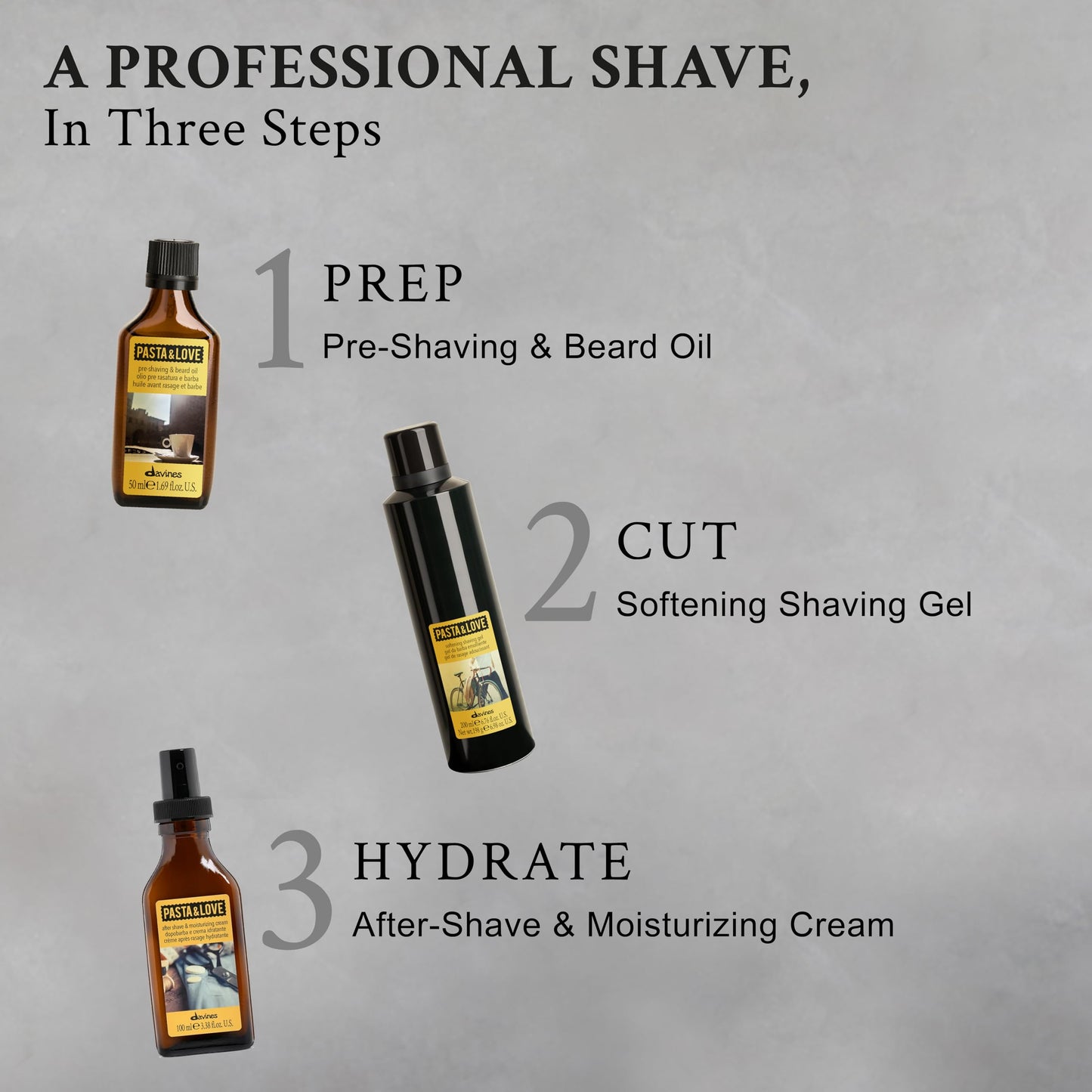 Davines Pasta & Love Men's 3-in-1 Hair, Beard & Body Wash To Cleanse, Condition And Moisturize All Skin Types, 10.14 Fl. Oz.