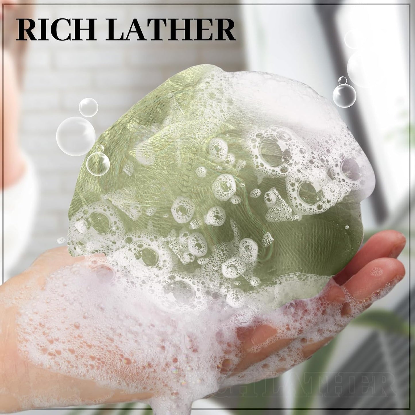 Travel Size Loofah Set - 12 Individually Wrapped Mini Bath Sponges with Case (Black, 25g)