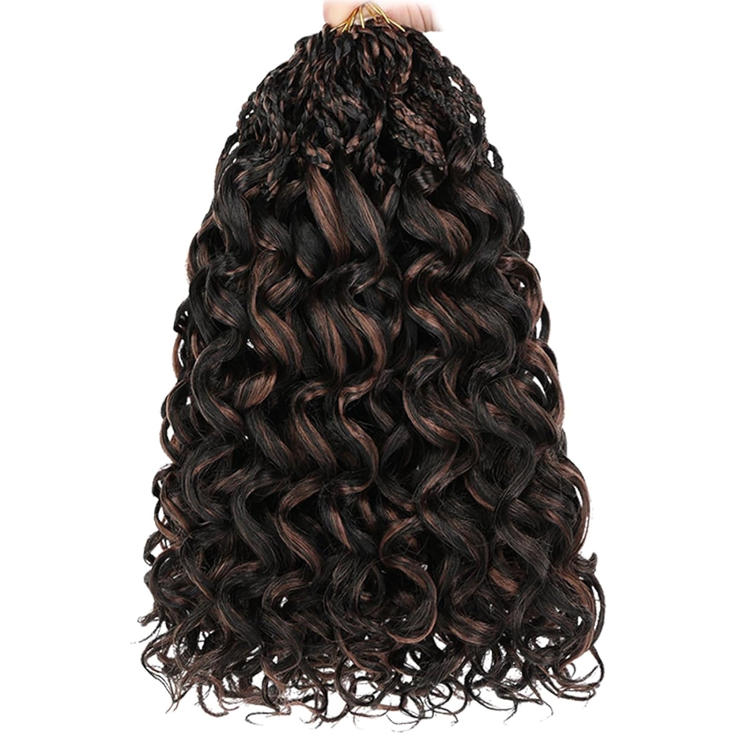 10 Inch Ombre Honey Blonde Gogo Curl Crochet Hair - 8 Packs Ocean Wave Short Curly Braids for Women & Kids