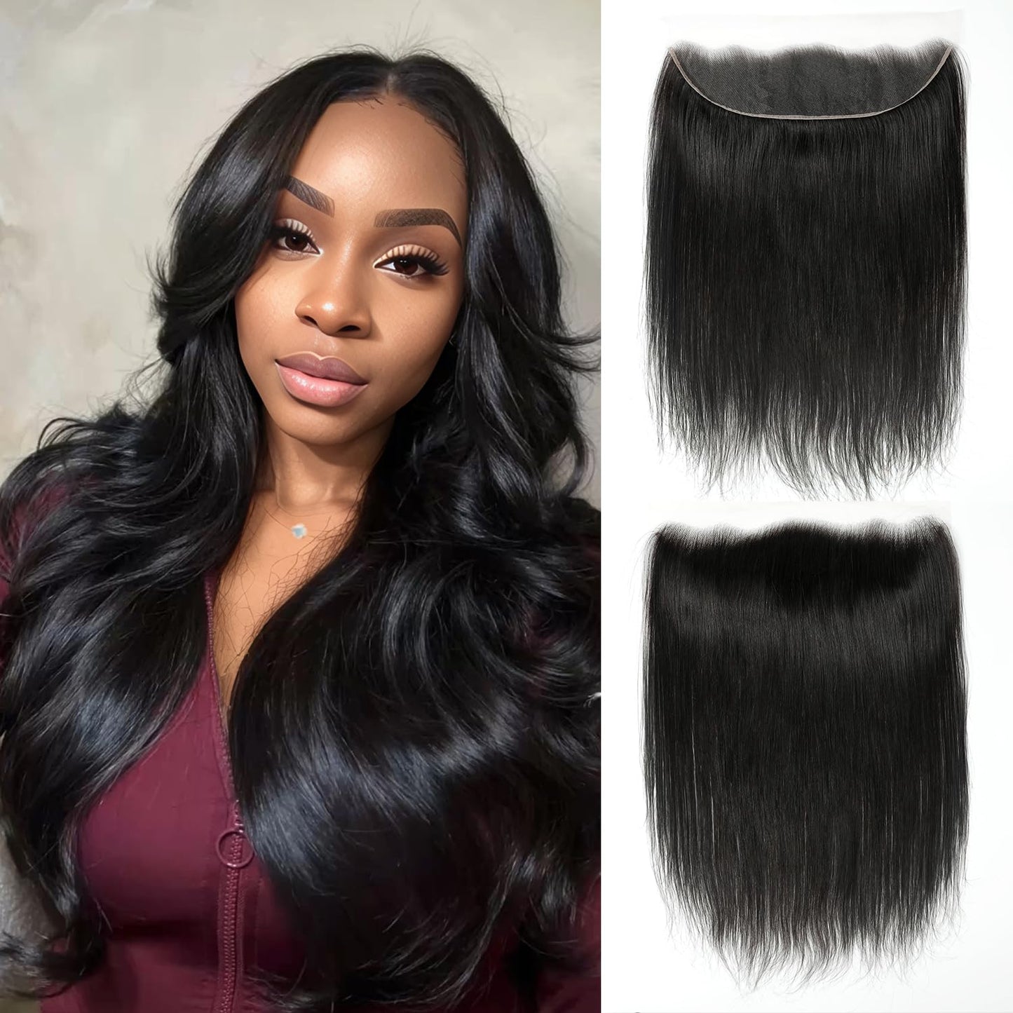 5x5 HD Lace Closure Body Wave Human Hair - Pre-Plucked Natural Hairline (10 Inch, Natural Color)