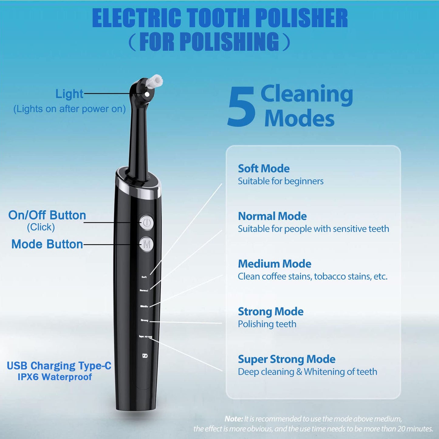 Heartyfly Dental Tools, Electric Tooth Polisher & Manual Teeth Cleaning Kit for Cleaning and Polishing of Tooth, All in One for Total Tooth Care, Removing Stains and Tartar & Brighten and Polish Teeth