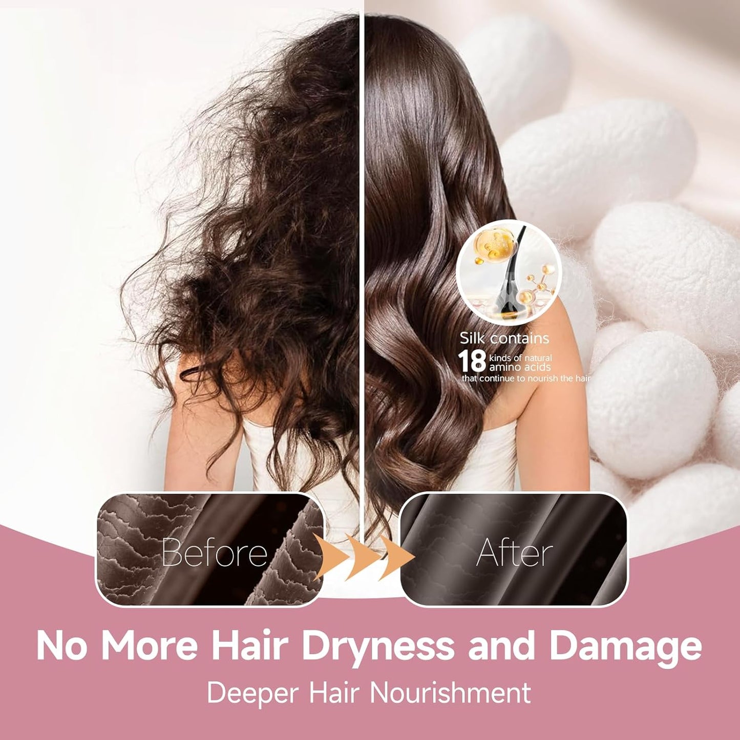 22 Momme Mulberry Silk Bonnet for Women - Double-Sided Non-Slip Sleep Cap for Long Curly Hair, Adjustable Band, Ebony