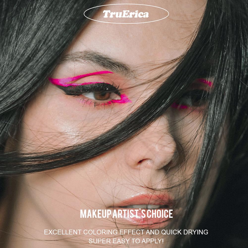 -Water Activated Eyeliner -Wet Liner Makeup - Smudge Proof Face Body Paint - Skin Safe & Child Friendly - “TruLuv” Red -10g/container