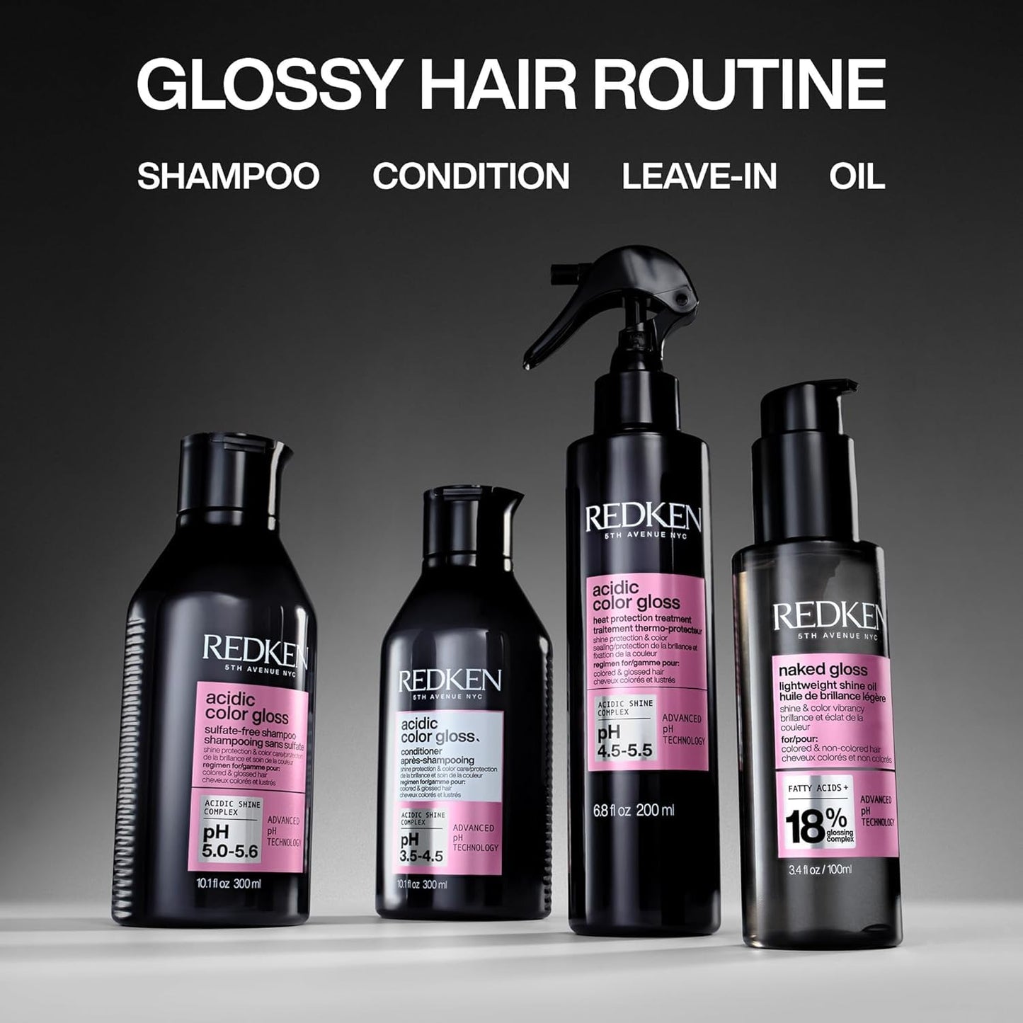 Redken Acidic Color Gloss Heat Protection Leave-In Treatment Spray For Color-Treated Hair | With Heat Protection for Styling and Blow Drying | Conditions and Adds Shine