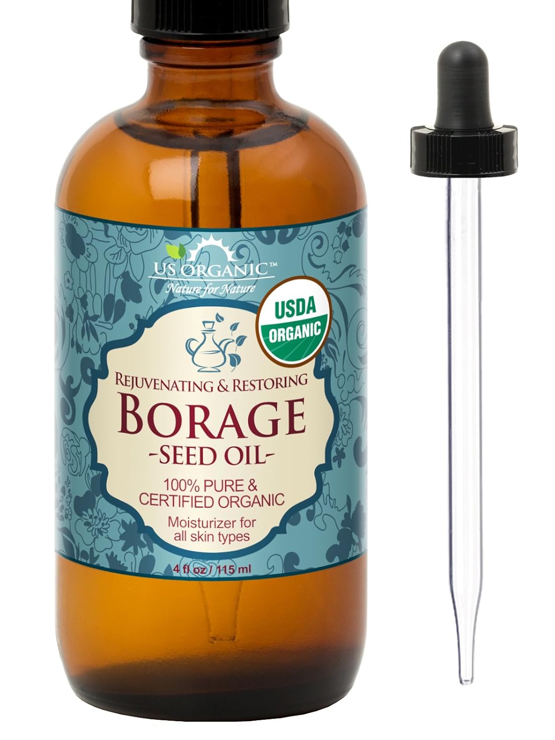 USDA Organic Sea Buckthorn Oil - 100% Pure Virgin, Anti-Aging Face & Hair Treatment, 1 oz