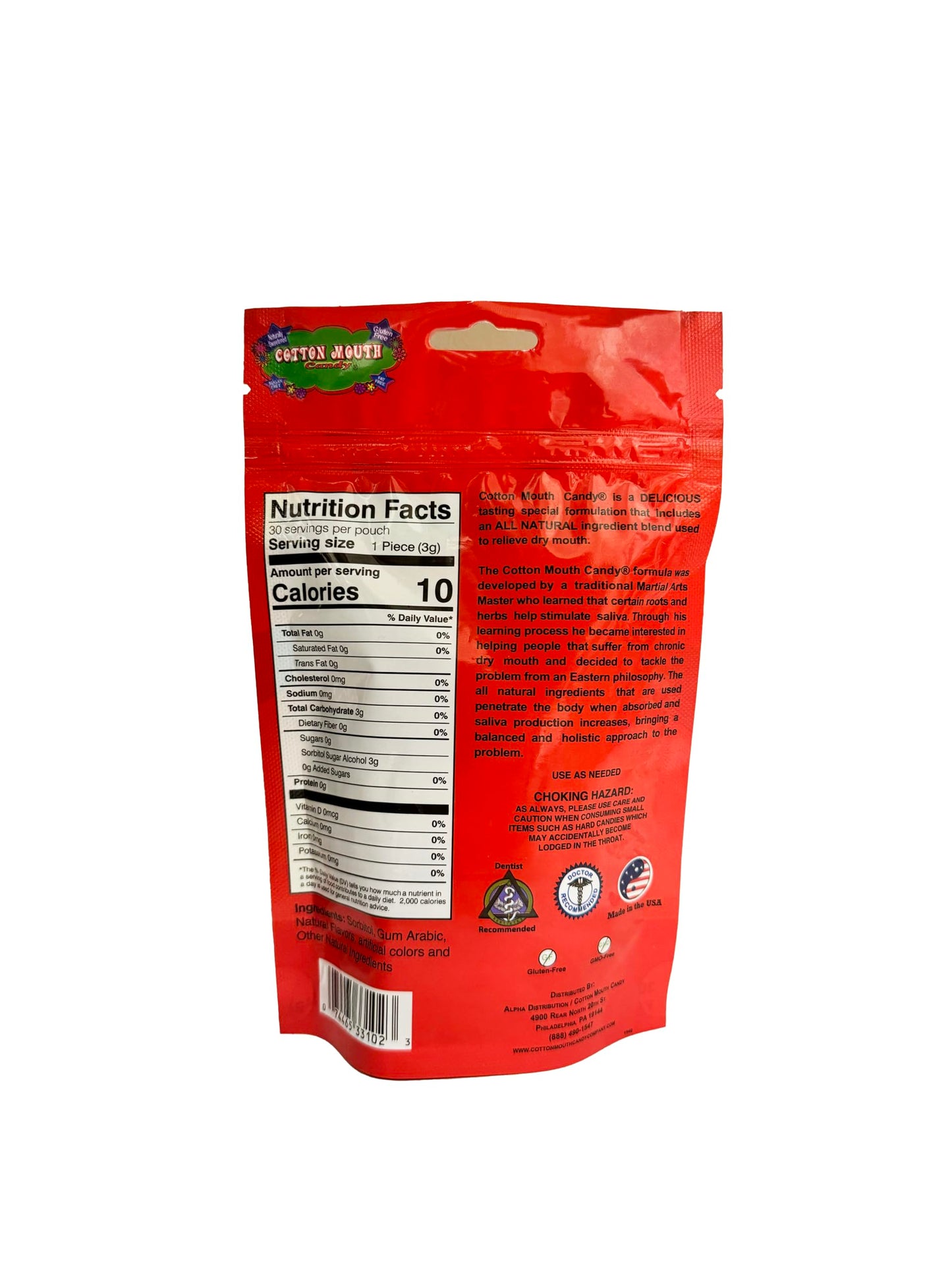 Cotton Mouth Candy Dry Mouth Relief Fruit Mix 3.3 Ounce Bag (3 Bags)