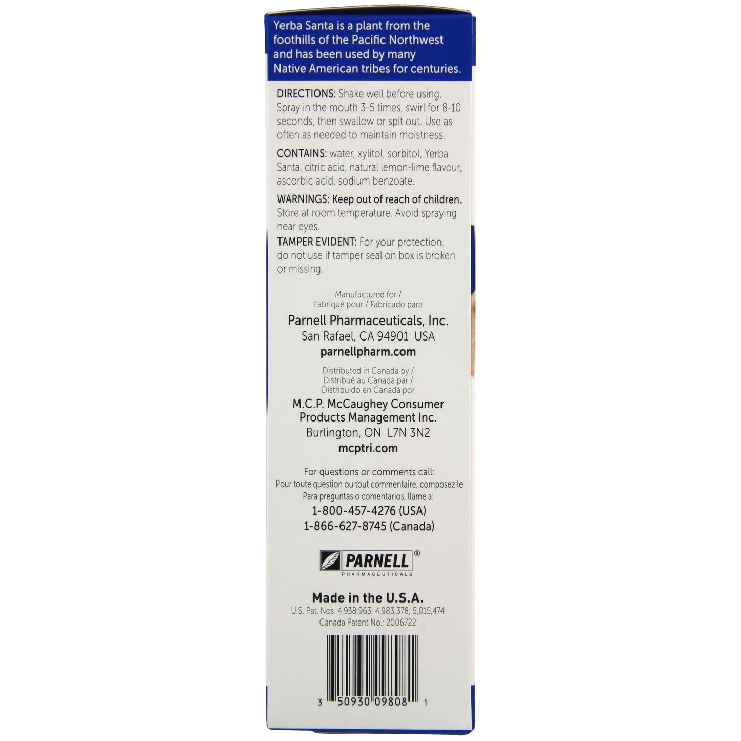 Mouth Kote Dry Mouth Spray, Oral Moisturizer with Yerba Santa, 8 Fluid Ounce