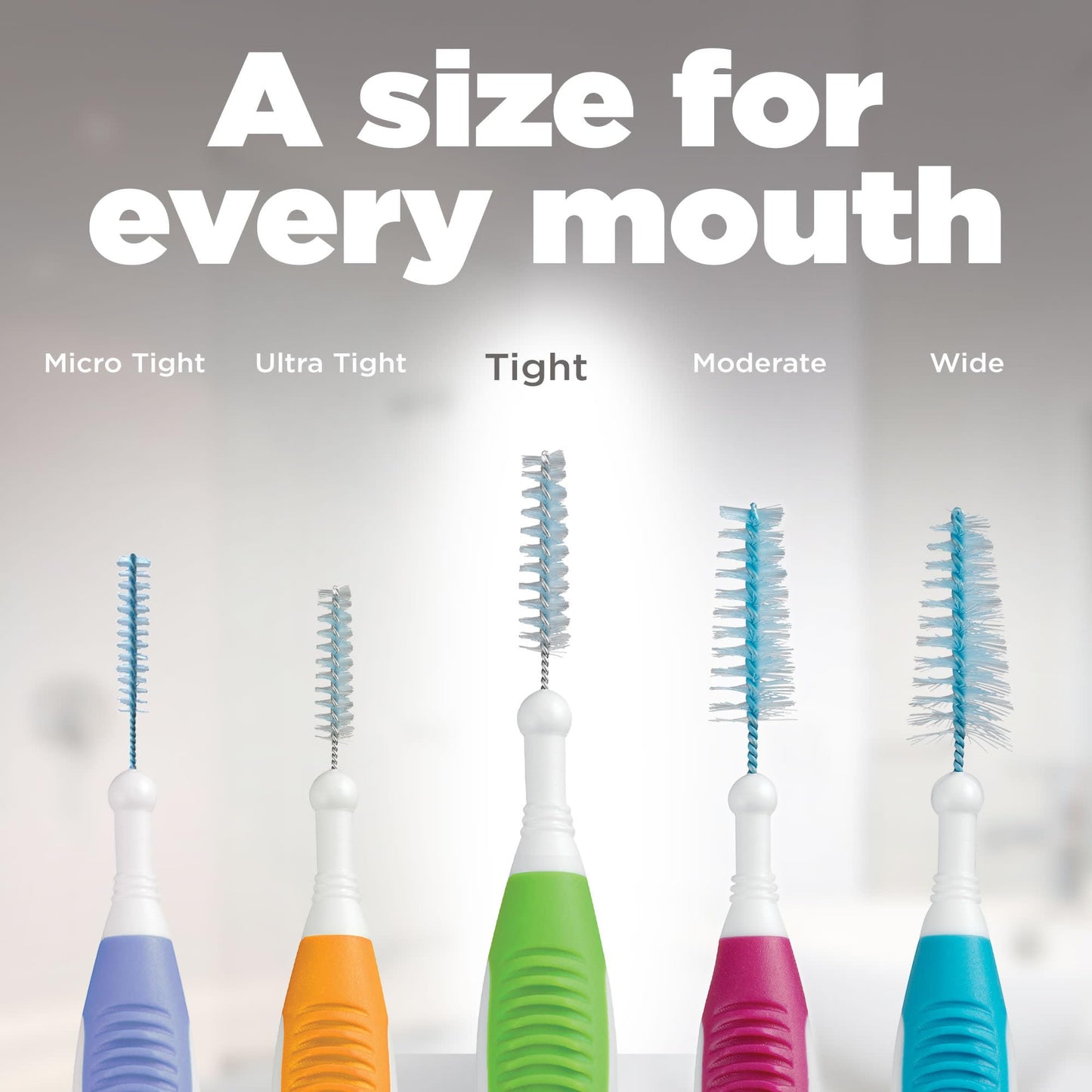 GUM Proxabrush Go-Betweens - Tight - Interdental Brushes - Soft Bristled Dental Picks for Plaque Removal Health - Safe for Braces & Dental Devices, 10ct