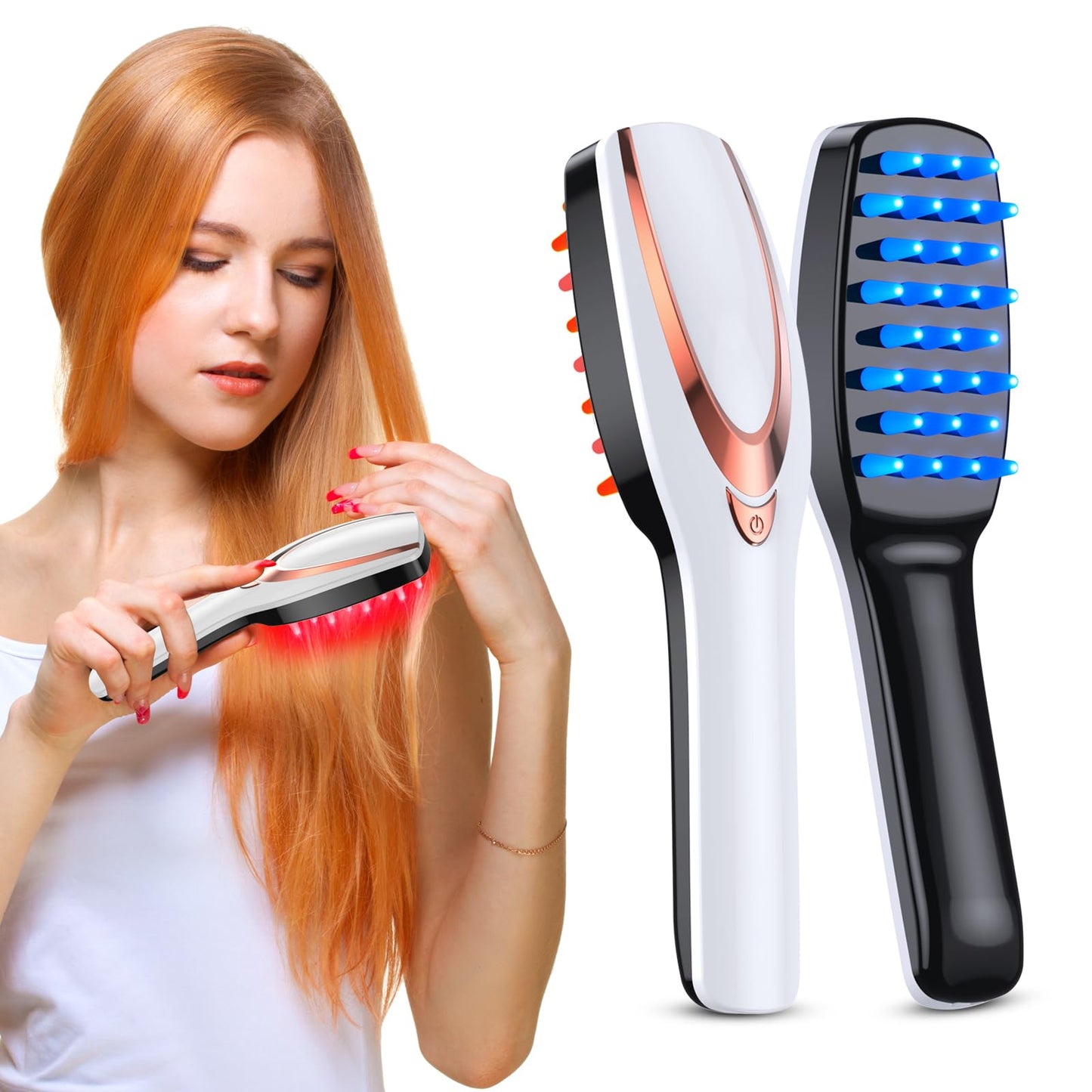 HMLINYAO Laser Hair Growth Comb, Professional Laser Comb System(No LEDs), Electric Scalp Massager for Hair Growth, Thinning Hair Treatment, Intensive Hair Brush for Anyone 1