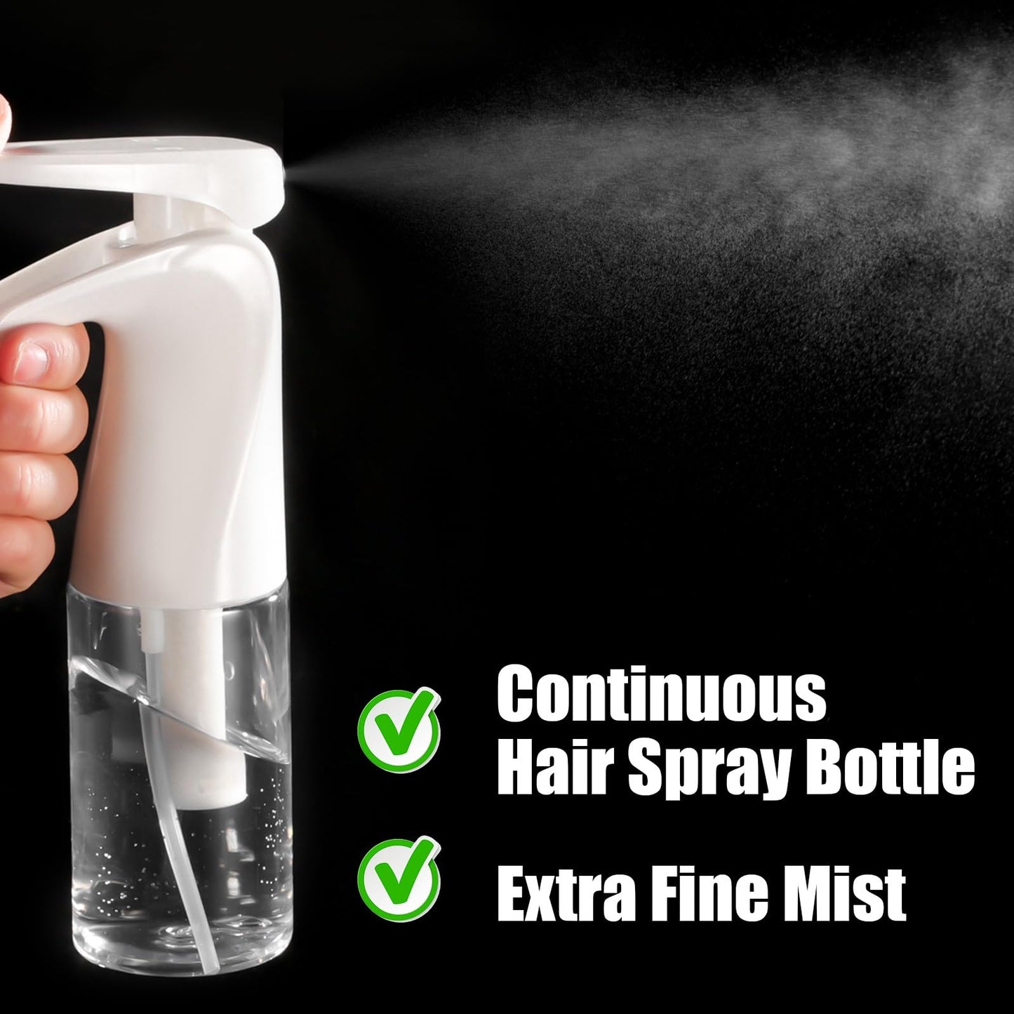 Pimoys Root Comb Applicator Bottle and Continuous Hair Spray Bottle, Hair Oil Applicator Hair Water Mister Oiling Applicator for Dye Hairstyling