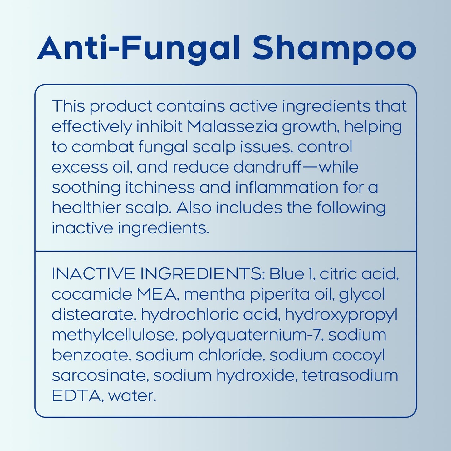 Antifungal Shampoo for Seborrheic Dermatitis, Folliculitis & Scalp Psoriasis, Anti-Dandruff Shampoo for Men & Women, Relieves Scalp Itching, Dryness, Sulfate & Paraben-Free, 10.1 Fl Oz