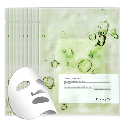 Pyunkang Yul Ceramide Calming Face Mask Pack - 10 PCS Korean Skin Care with Panthenol & Hyaluronic Acid