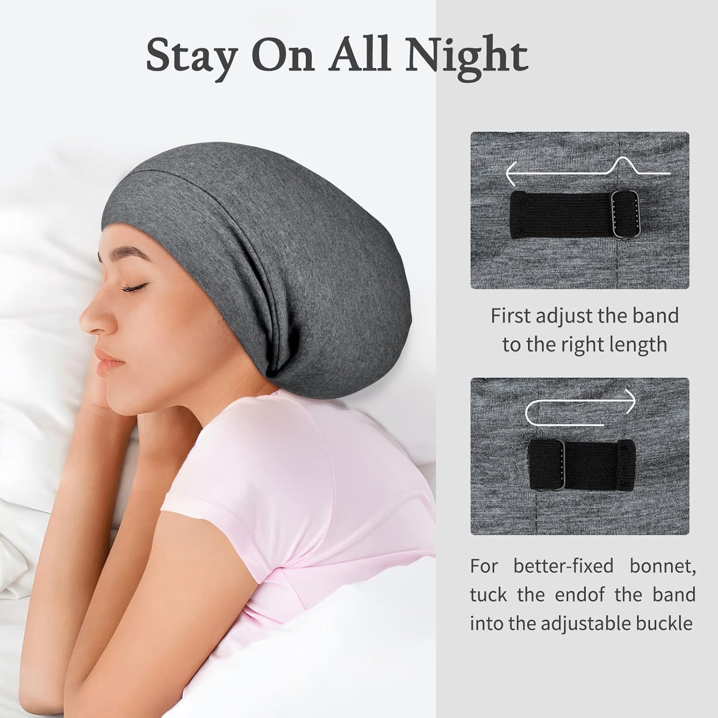 100% Silk Dreadlock Cap & Bonnet for Sleeping - Extra Large Hair Cover for Men & Women