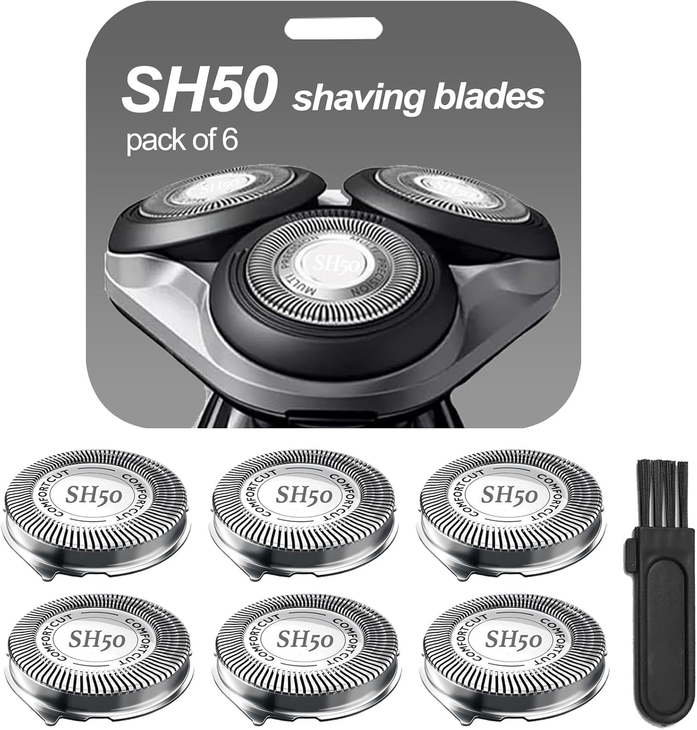 Philips Norelco Series 5000 Shaver Replacement Heads - 6-Pack Rotary Blades for Fast, Smooth Shaving