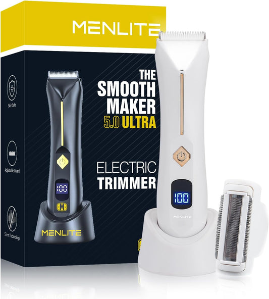 2-in-1 Waterproof Bikini Trimmer for Women - USB Rechargeable Electric Razor