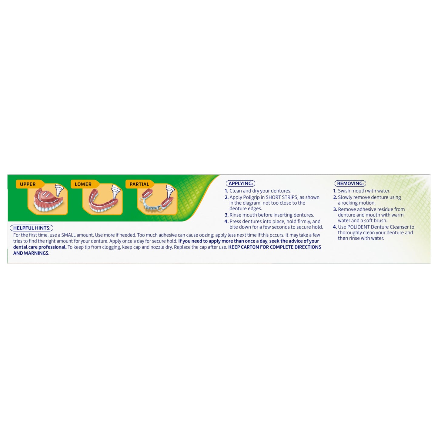 Super Poligrip Power Max Power Hold + Fresh Denture Cream, Premium Peppermint - 2.2 oz x 4