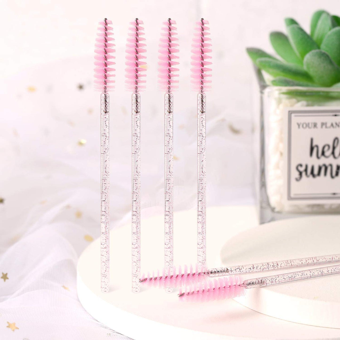 Disposable Mascara Wands - 1000 Colorful Eyelash Brushes & Spoolies for Extensions
