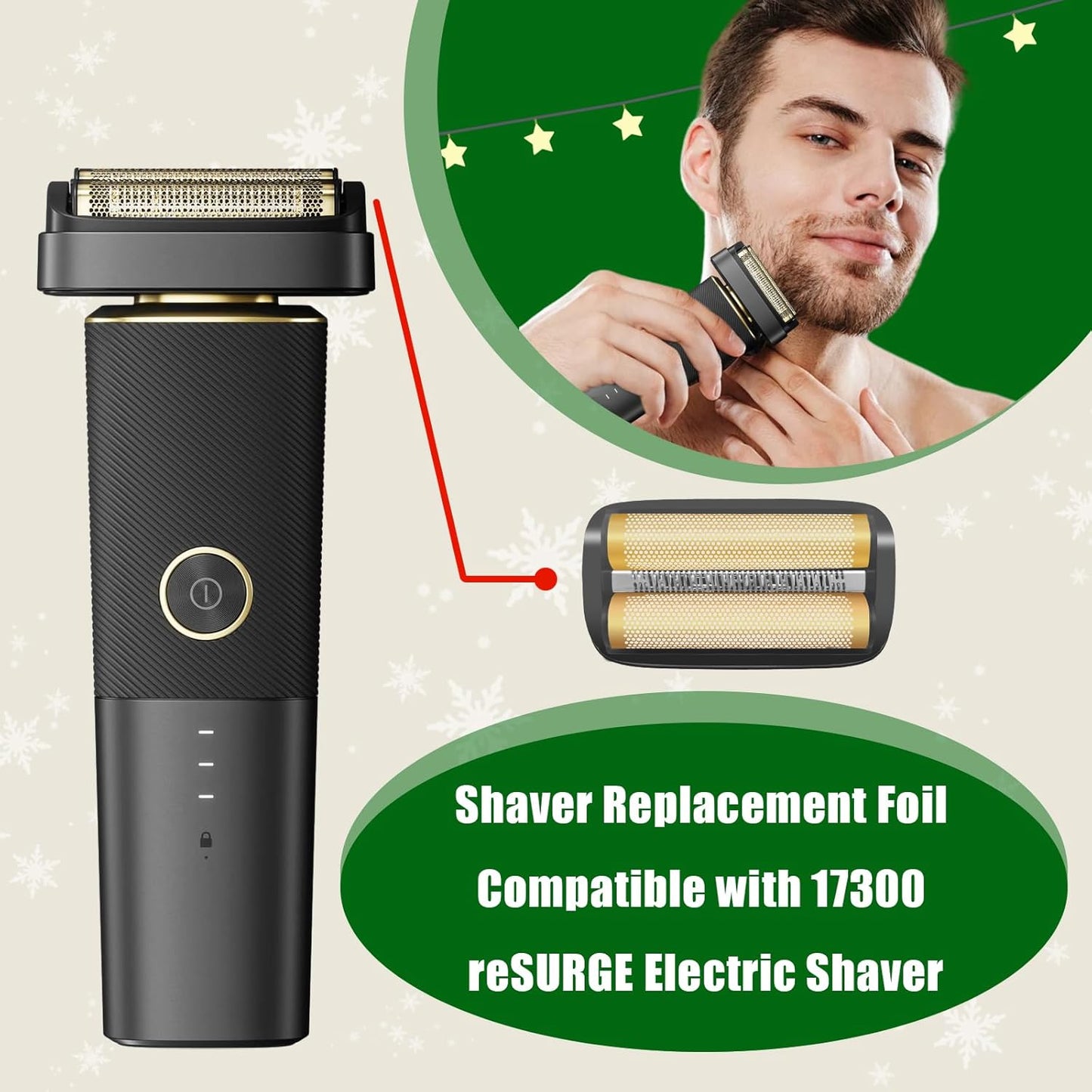 Replacement Foil & Inner Cutters for Andis 17300 reSURGE Electric Shaver - 1 Pack
