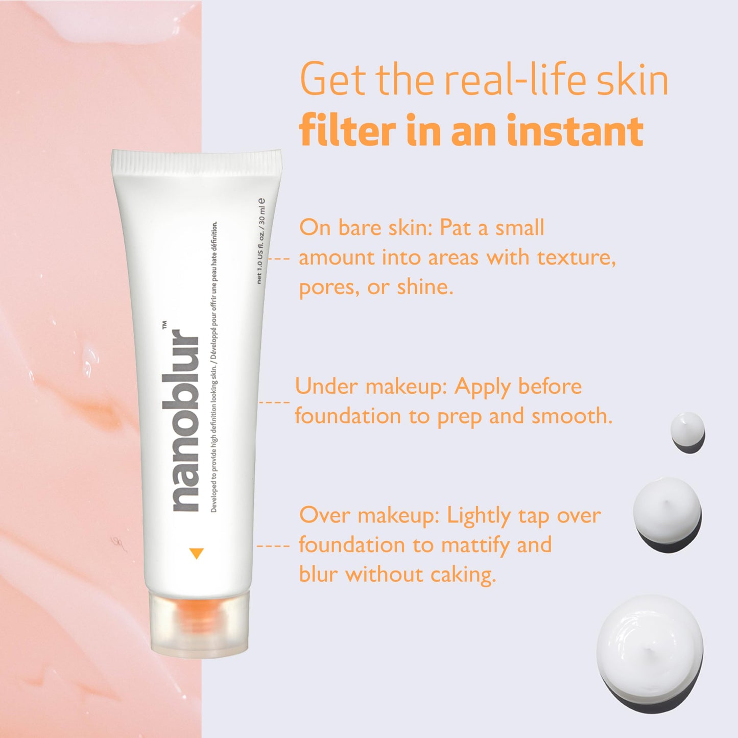 Indeed Labs Nanoblur | Nano-Optic Blurring Technology to Instantly Even Out Complexion and Soften Appearance of Lines & Wrinkles | Mattifying Wrinkle Blur Face Cream | for All Skin Types, (30 mL)