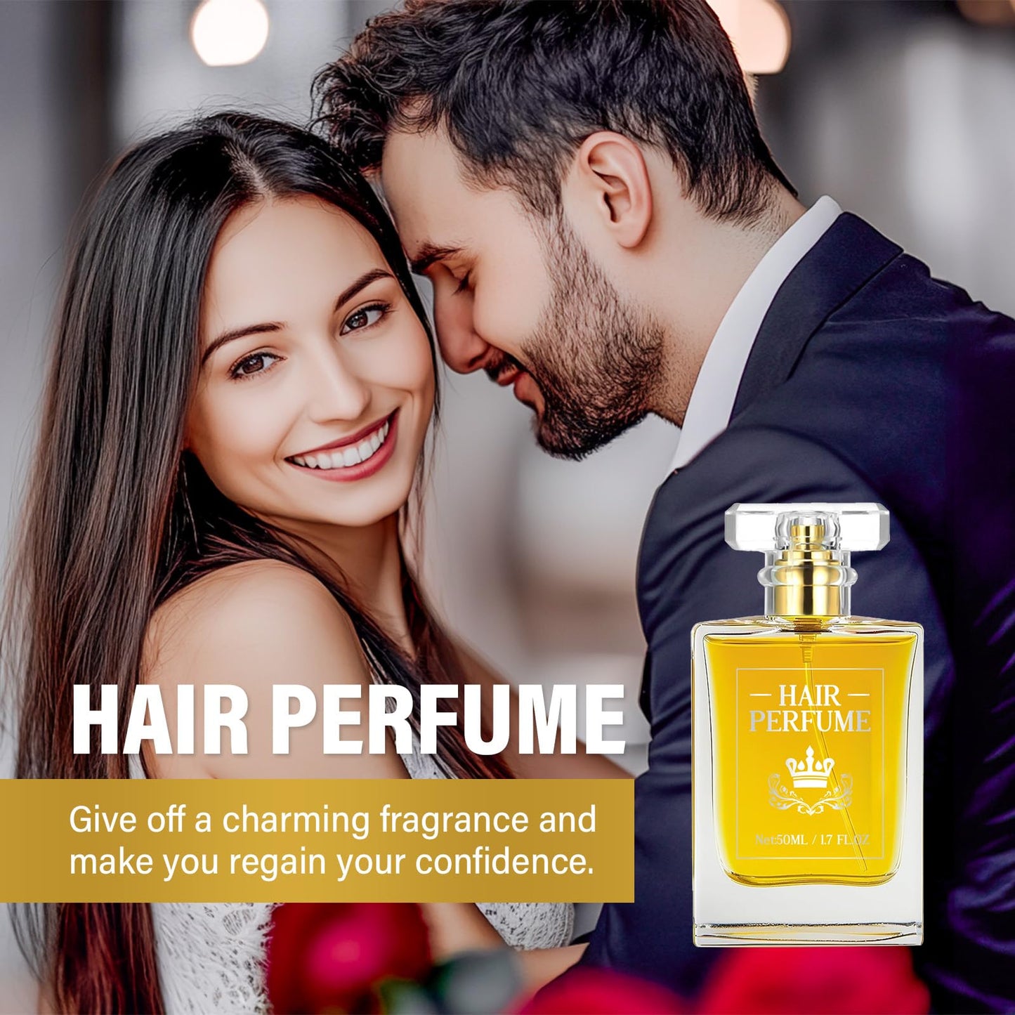 Feugole Hair Perfume,Pheromones Perfumes for Women – Pheromone-Infused Mist for Women, Nourishes Dry & Damaged Hair, Long-Lasting Attractive Scent-50ml